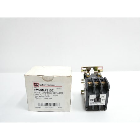 Eaton Cutler-Hammer 440-480V-AC 15A AMP 5HP OTHER CONTACTOR C25DNA315